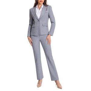 Womens Suits 2 Piece Set Business Casual Long Sleeve Blazer and Pants